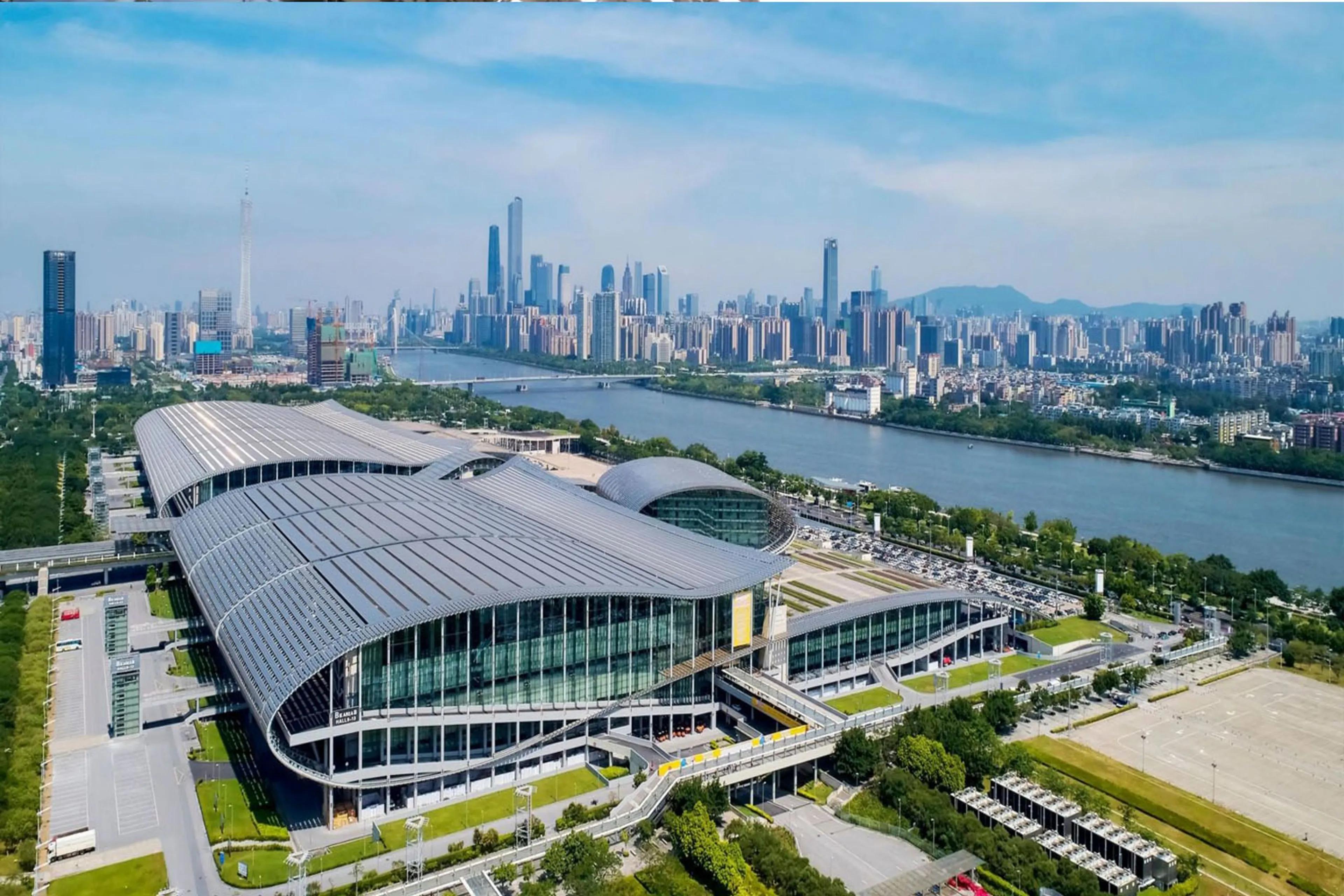 The Canton Fair exhibition complex (China Import and Export Fair) in Pazhou, Guangzhou
